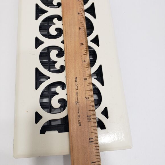 Decorative Floor Heat / Air Register, Ivory, Approx. 6 x 11 - Picture 6 of 10